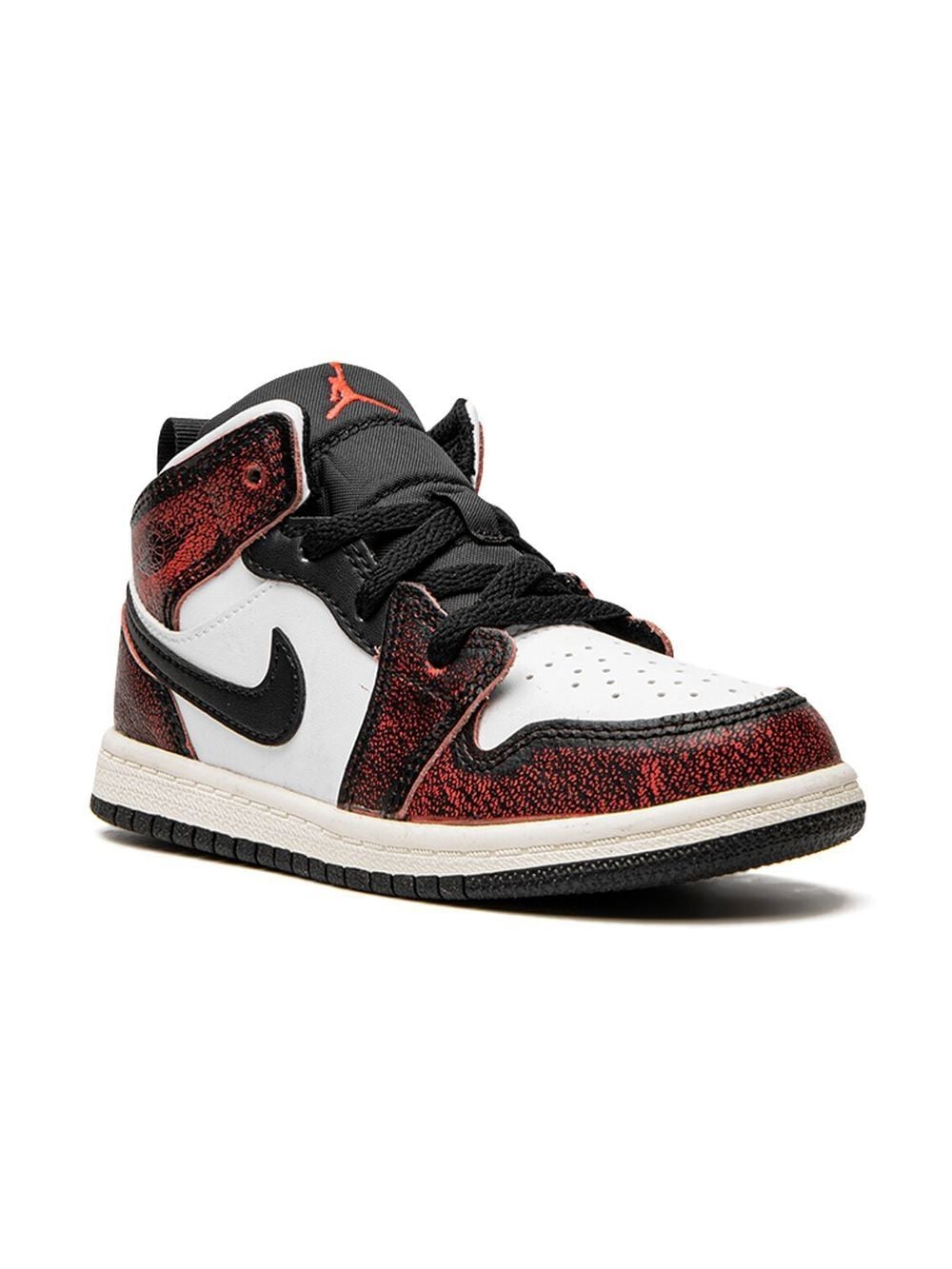 Jordan Kids Air Jordan 1 Mid "Infrared" sneakers - Black von Jordan Kids