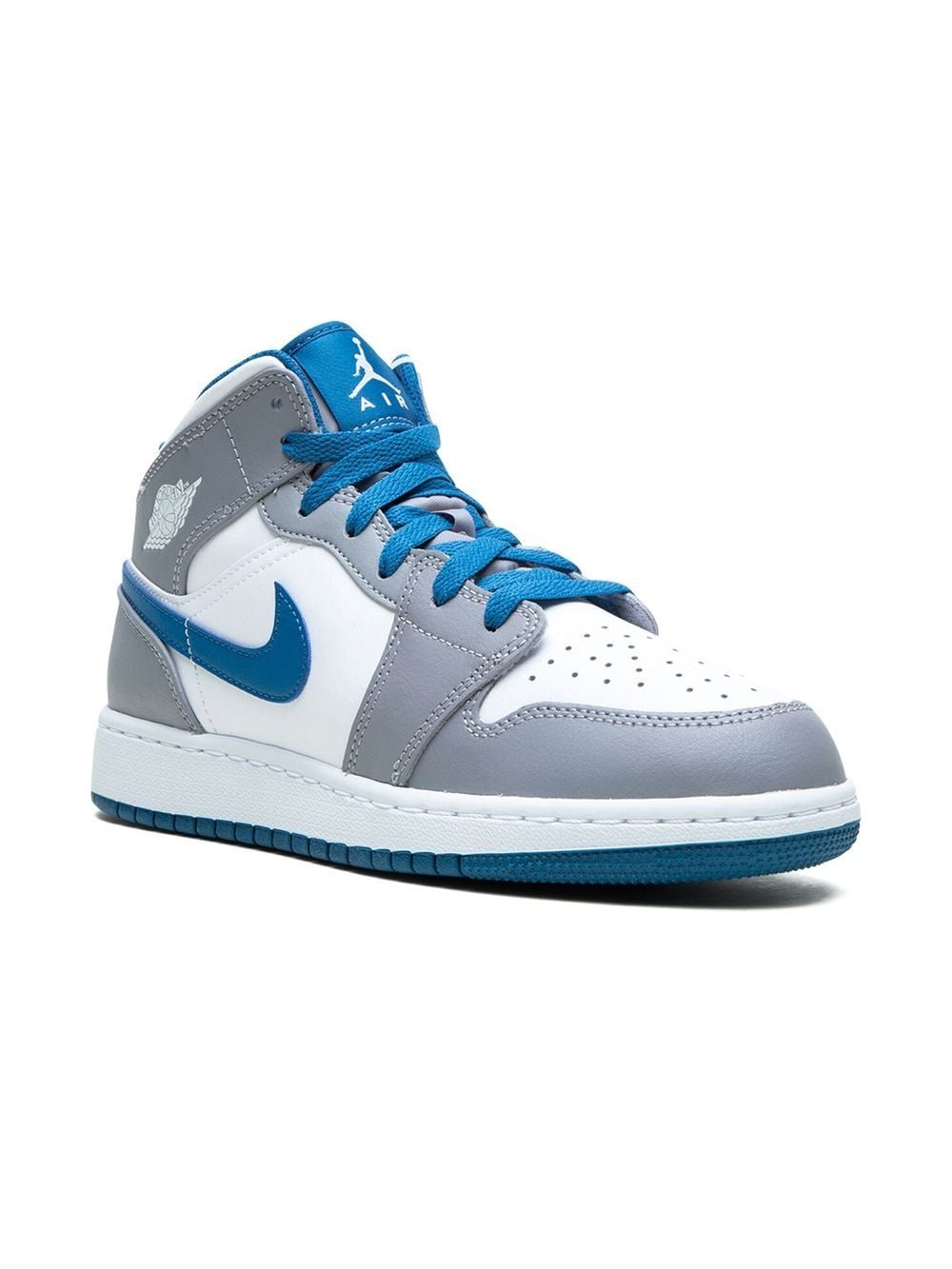 Jordan Kids Air Jordan 1 Mid "Cement/True Blue" sneakers - Grey von Jordan Kids