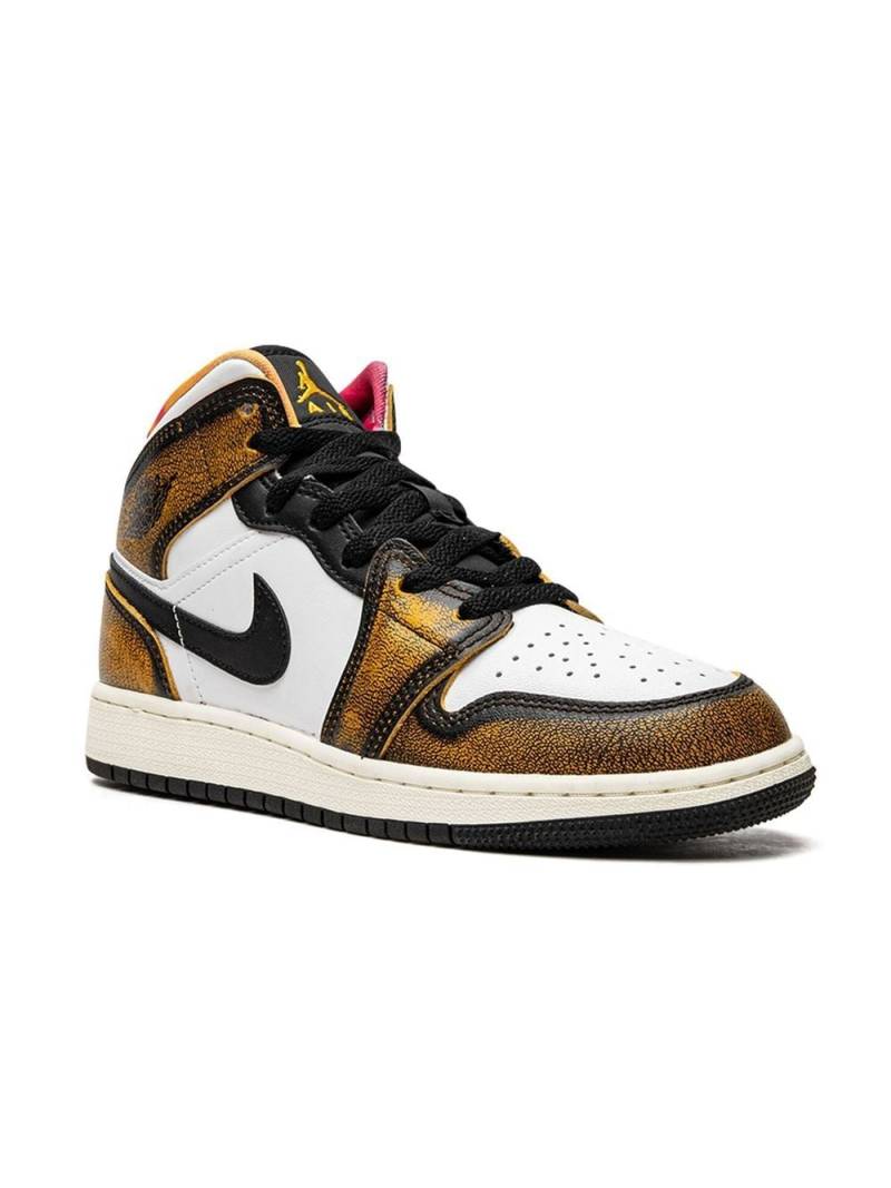 Jordan Kids Air Jordan 1 Mid SE "Black/Taxi/White/Sail" sneakers - Brown von Jordan Kids