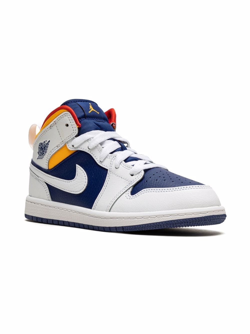 Jordan Kids Jordan 1 Mid "Hite Deep Royal Blue" sneakers - White von Jordan Kids