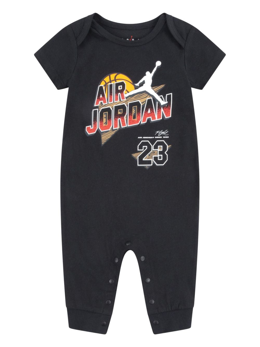 Jordan Kids logo-print jersey romper - Black von Jordan Kids