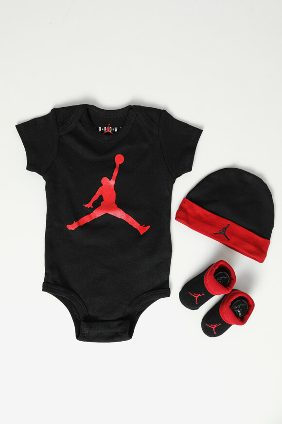 Jordan Baby-Set | Schwarz + Rot | unisex  | 6m von Jordan