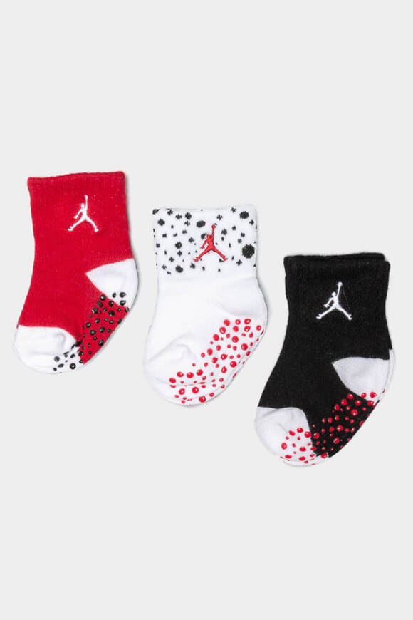 Jordan Dreierpack Baby Socken | Schwarz + Weiss + Rot | Baby  | 6-12m von Jordan