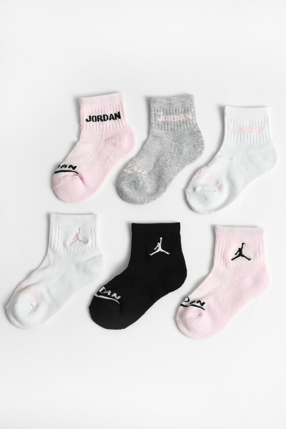 Jordan Sechserpack Socken | Pink Foam + White + Black | Mädchen  | EU35-37.5 von Jordan