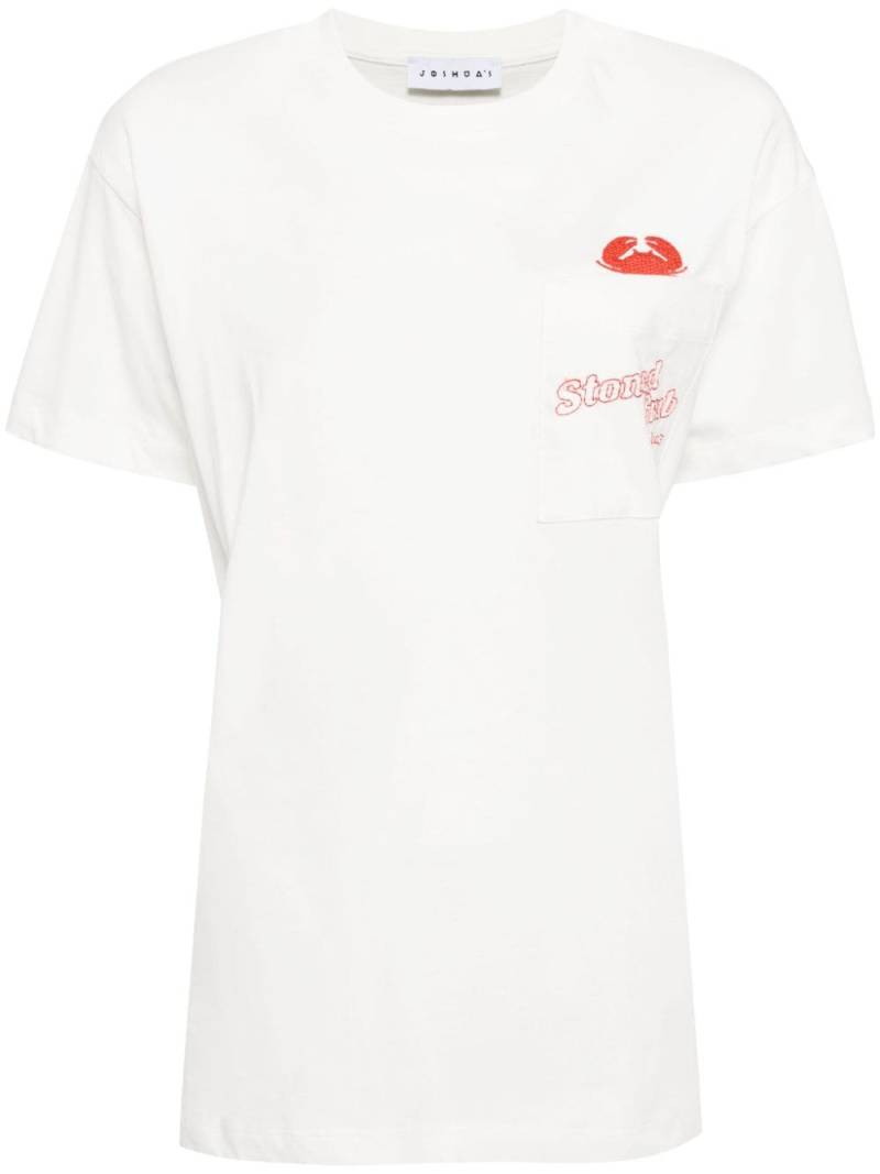 Joshua Sanders crab-embroidered cotton T-shirt - White von Joshua Sanders