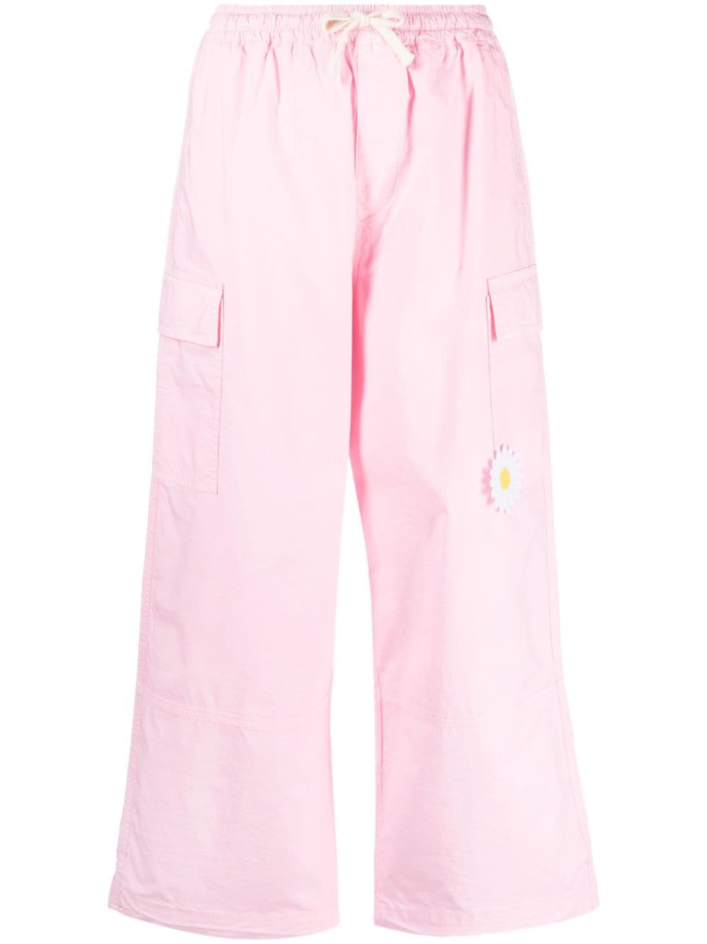 Joshua Sanders floral-appliqué cropped cargo trousers - Pink von Joshua Sanders