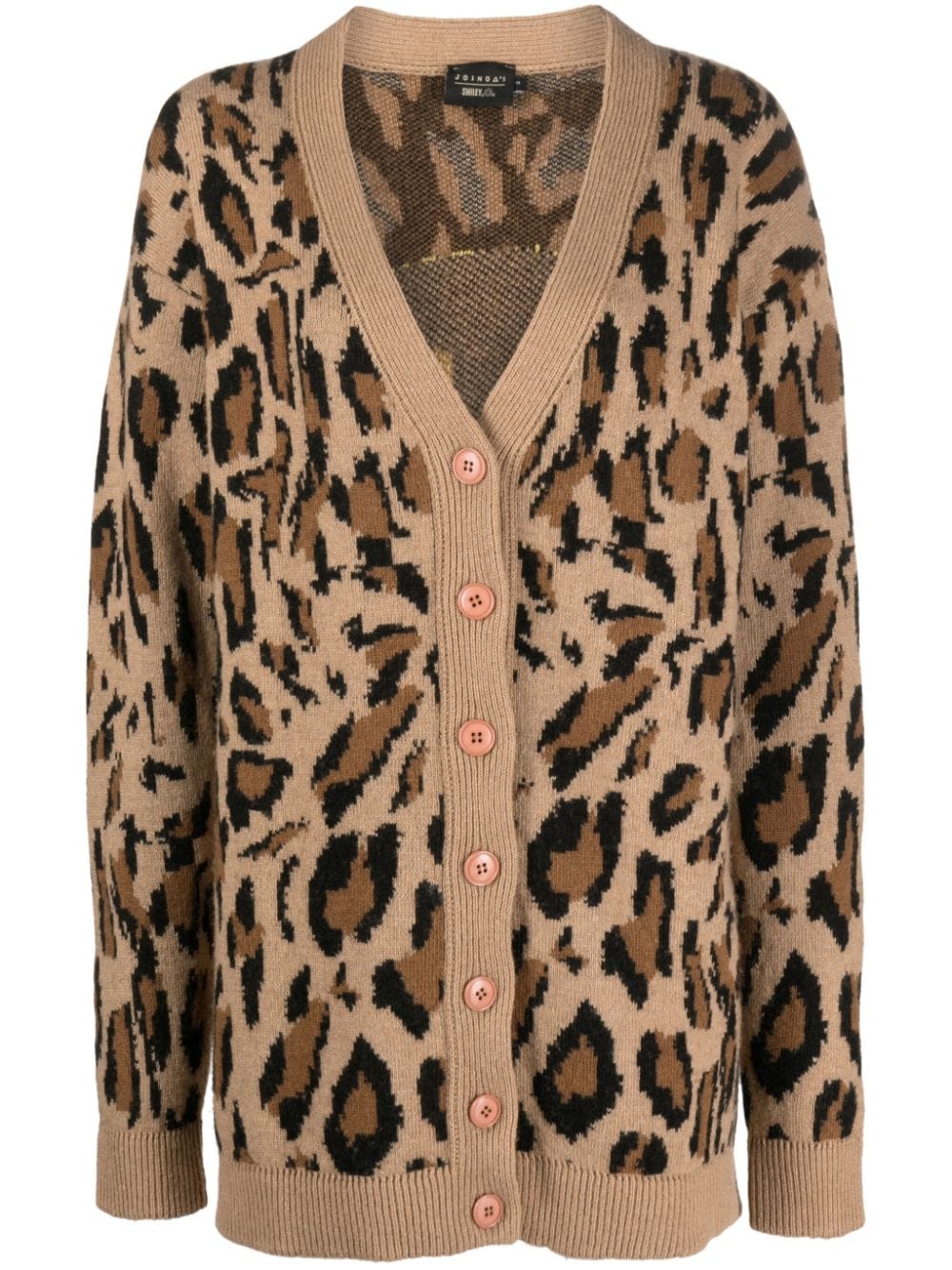 Joshua Sanders leopard-intarsia V-neck cardigan - Brown von Joshua Sanders