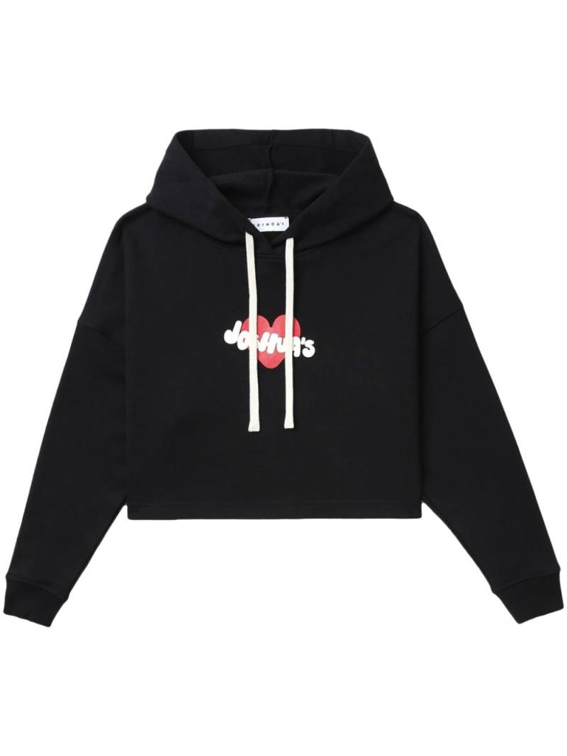 Joshua Sanders logo-print cotton hoodie - Black von Joshua Sanders