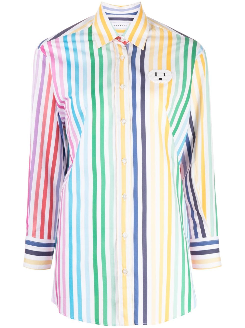 Joshua Sanders smiley-motif striped shirt - Multicolour von Joshua Sanders