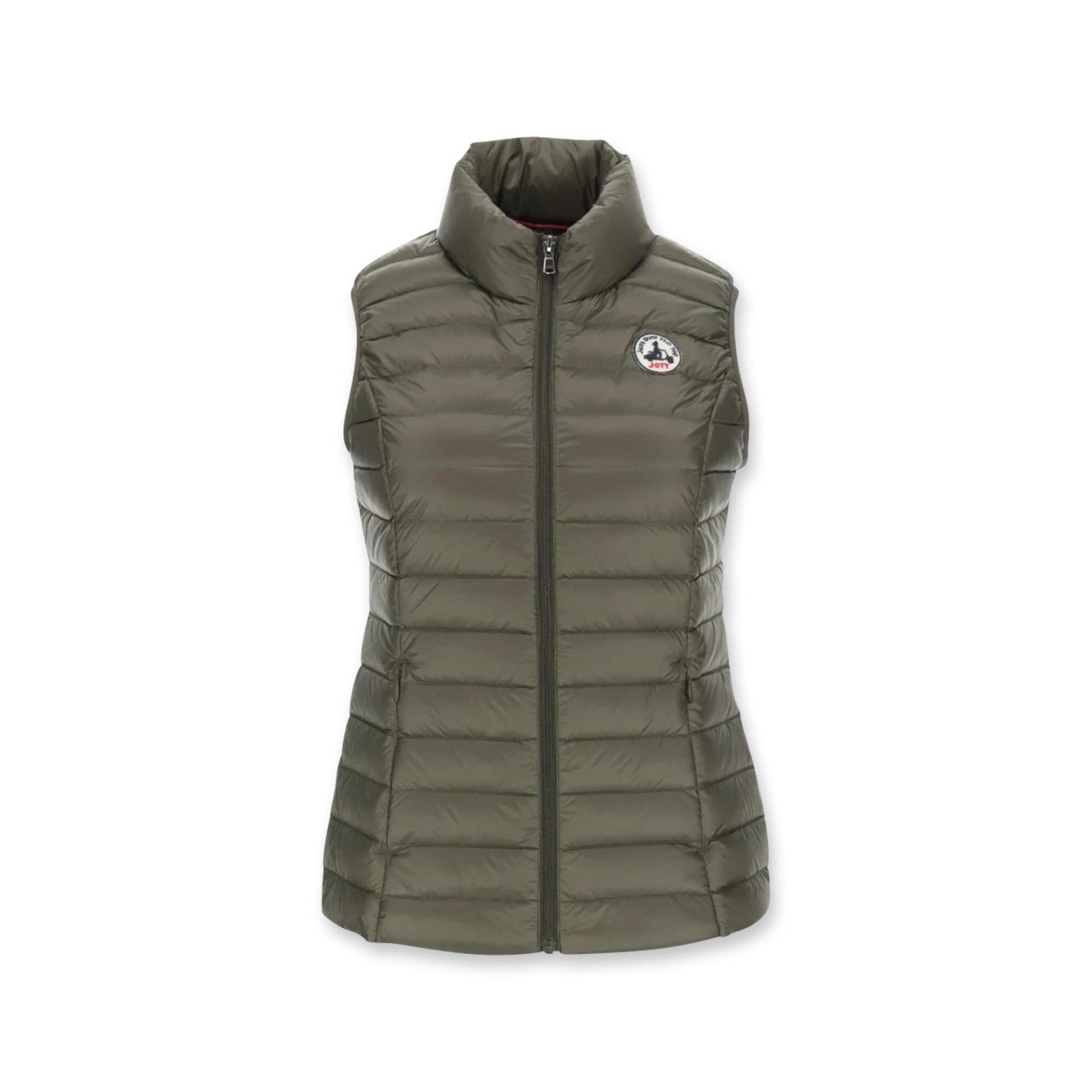 Daunengilet Ohne Kapuze Damen Khaki XS von Jott