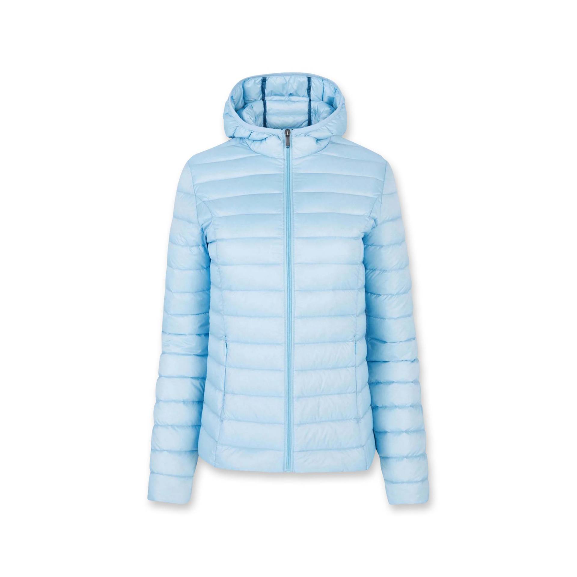 Daunenjacke Mit Kapuze Damen Hellblau XS von Jott