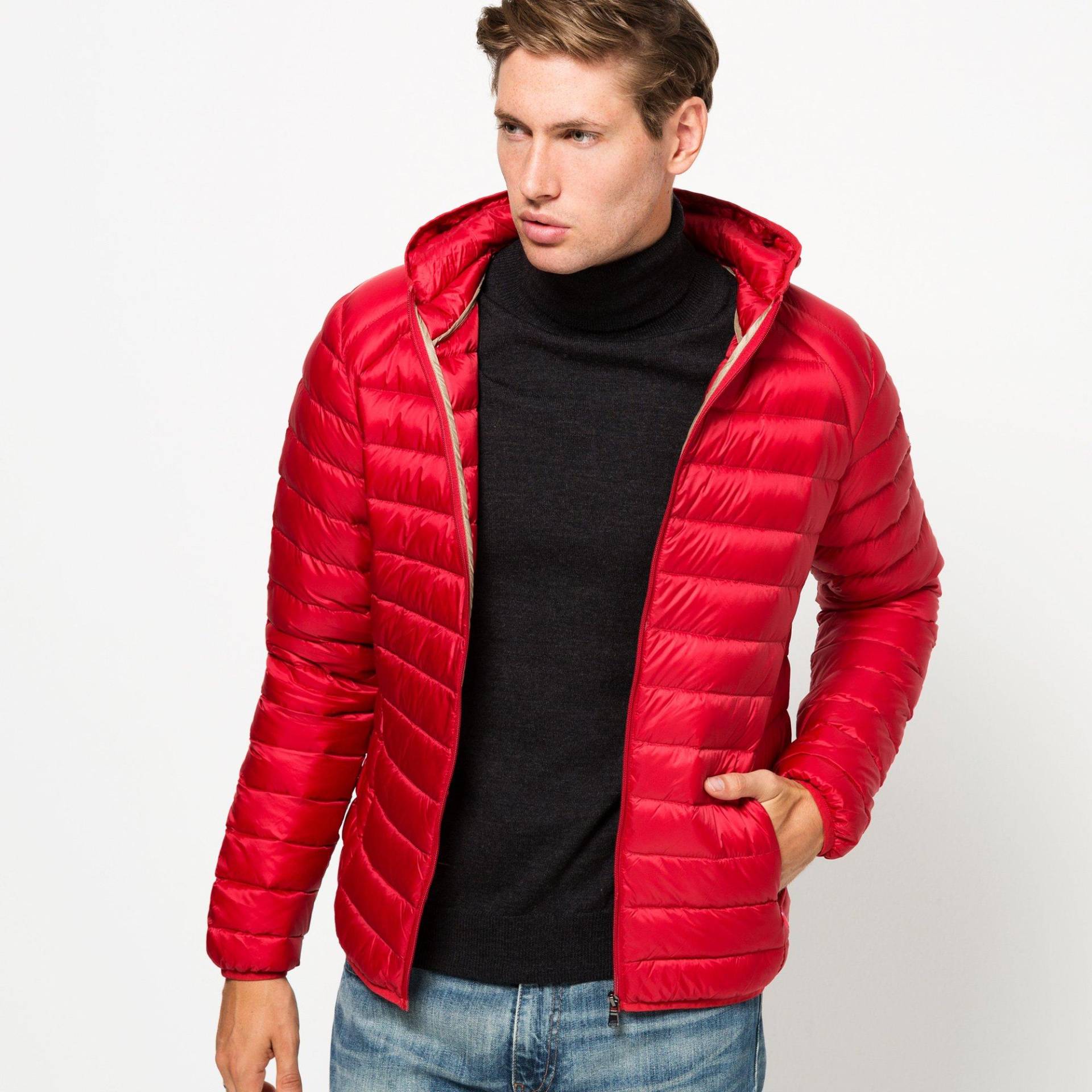 Daunenjacke Mit Kapuze Herren Rot M von Jott