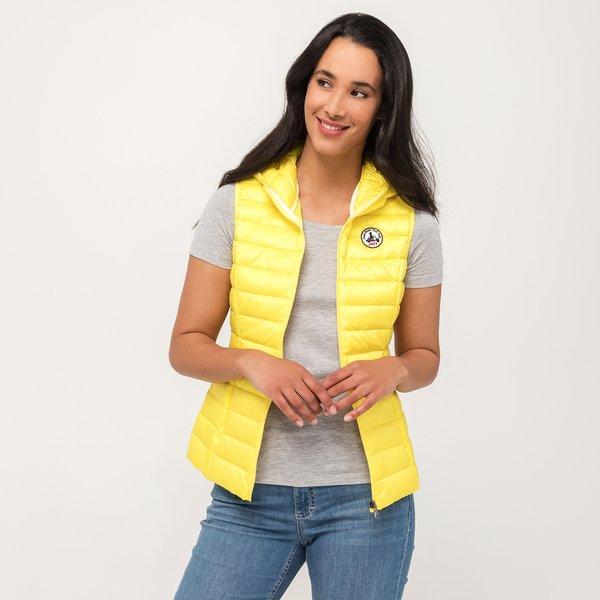 Daunengilet Mit Kapuze Damen Gelb XL