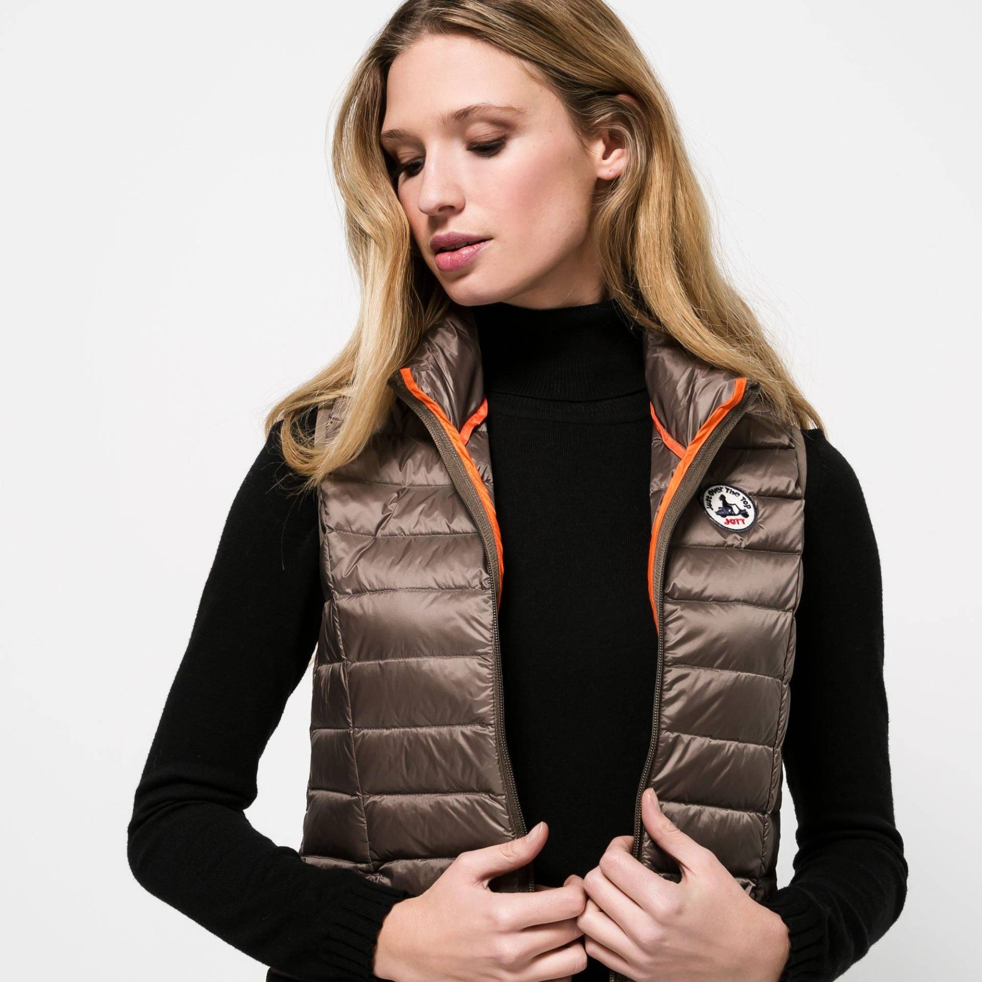 Daunengilet Ohne Kapuze Damen Taupe XXL von Jott