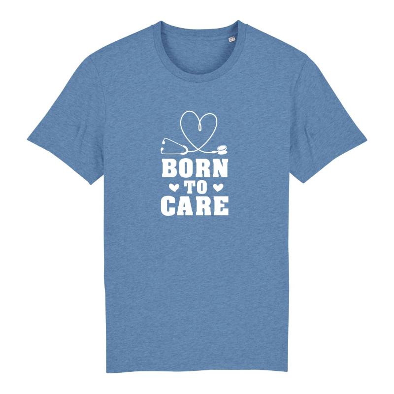 JoyLine Born to Care Bio T-Shirt Unisex Farbe: Mid Heather Blue, Grösse: L von JoyLine