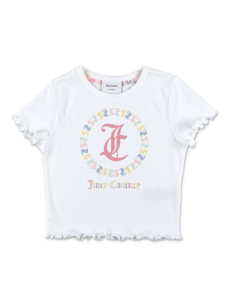Juicy Couture Kids cropped logo-print T-shirt - White von Juicy Couture Kids