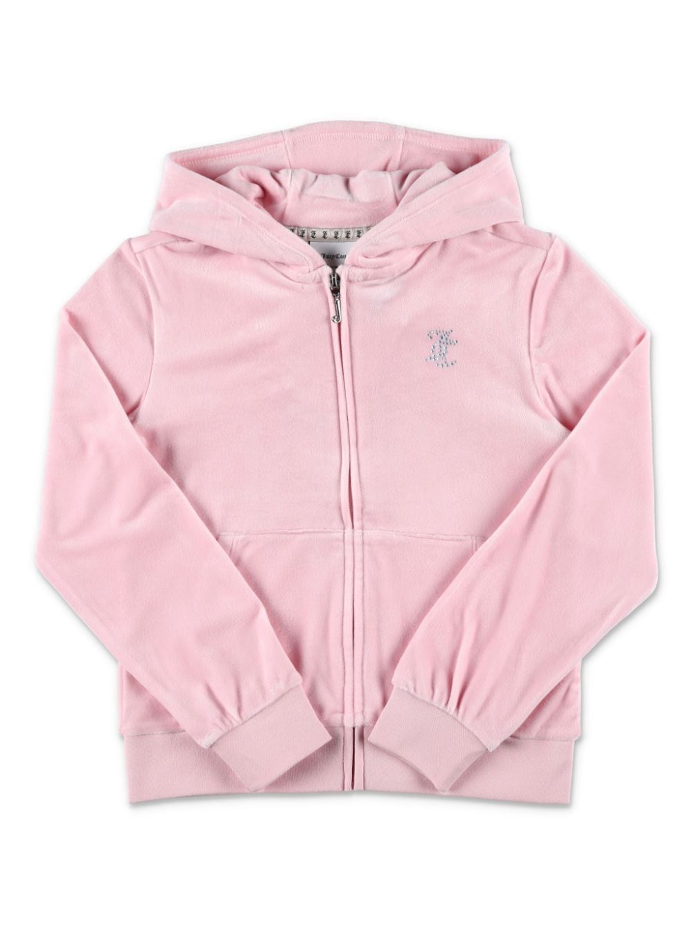 Juicy Couture Kids crystal-embellished velvet hoodie - Pink von Juicy Couture Kids