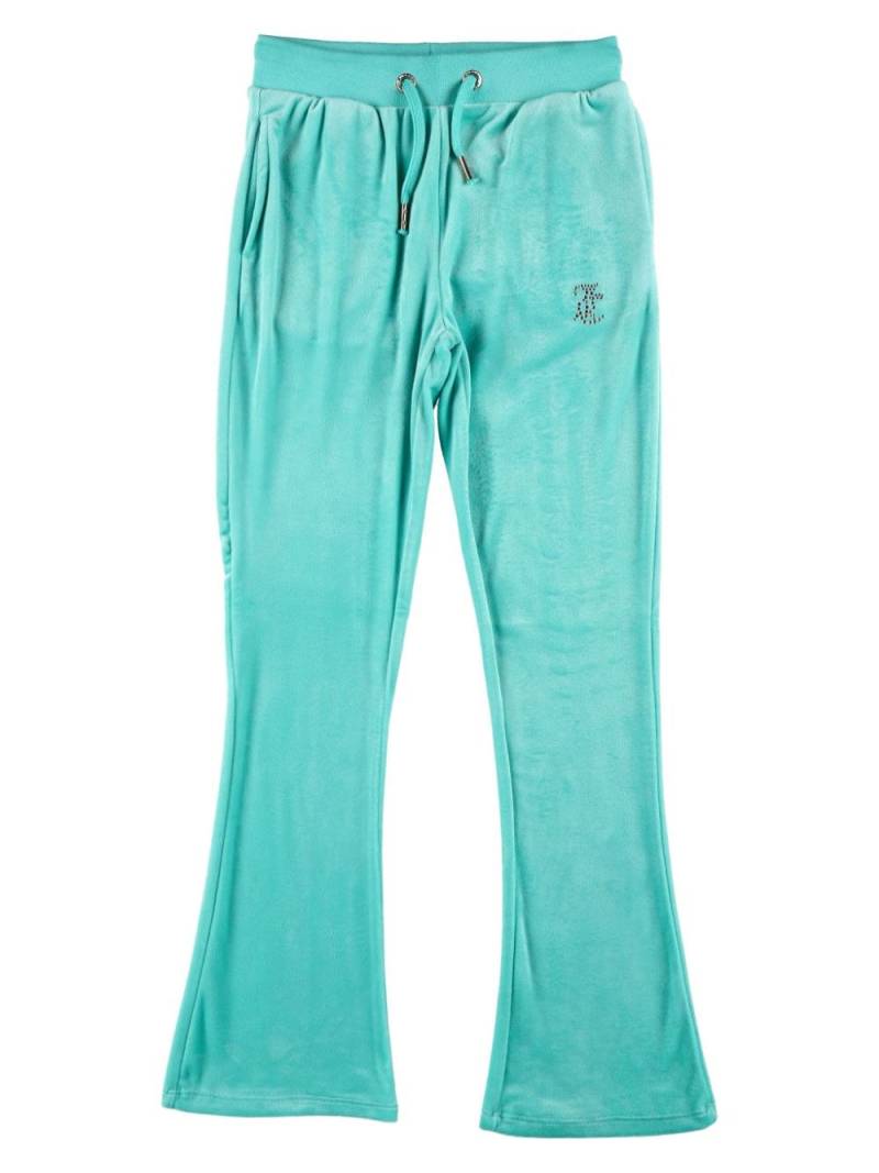 Juicy Couture Kids diamanté velour bootcut track pants - Green von Juicy Couture Kids