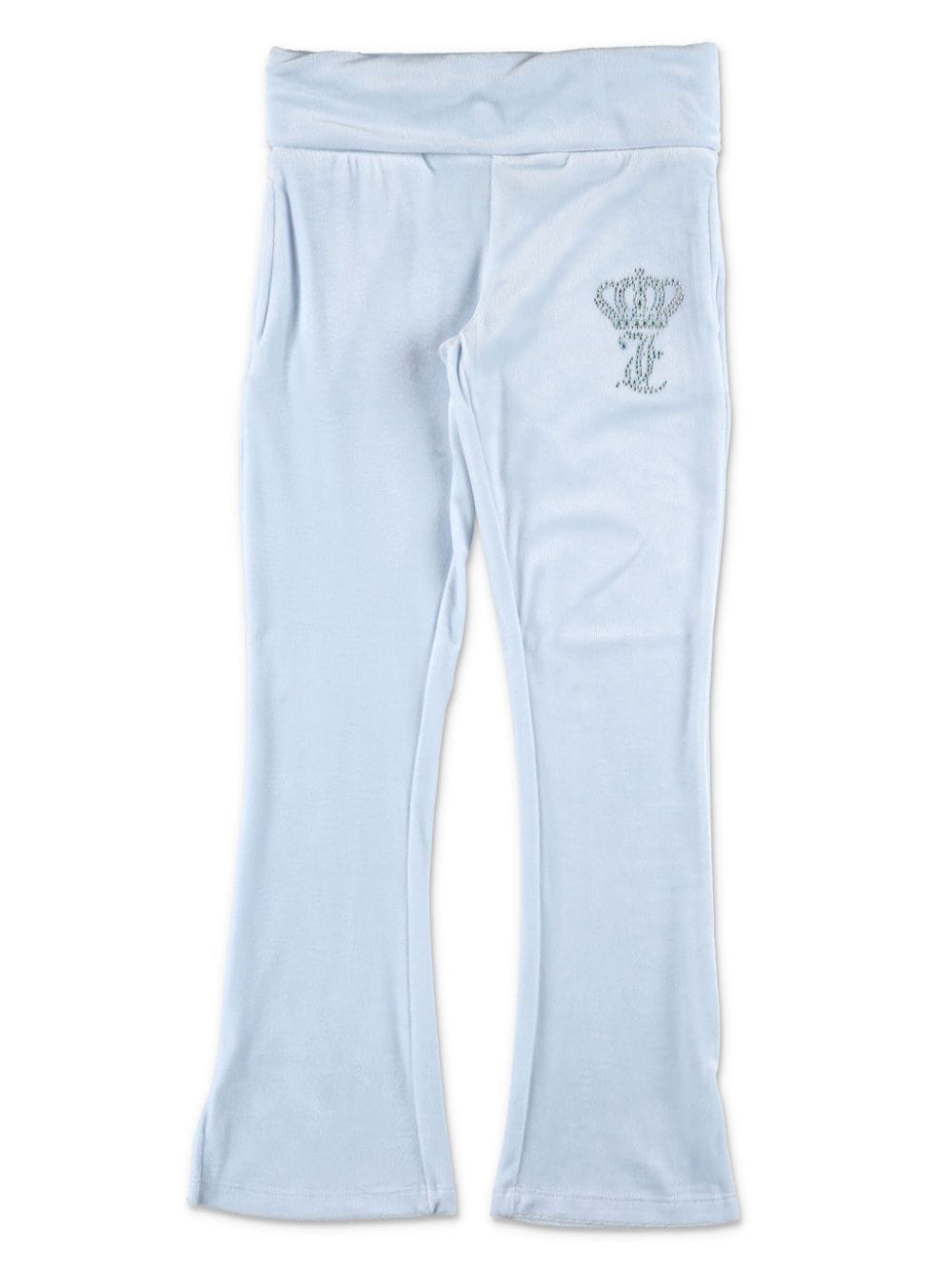 Juicy Couture Kids diamanté velour flared-leg track pants - Blue von Juicy Couture Kids