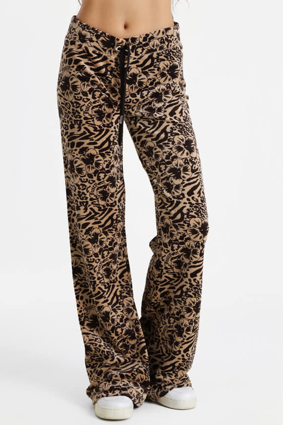 Juicy Couture Lisa Samt Flare-Hose | Botanical Brown | Damen  | XXS von Juicy Couture