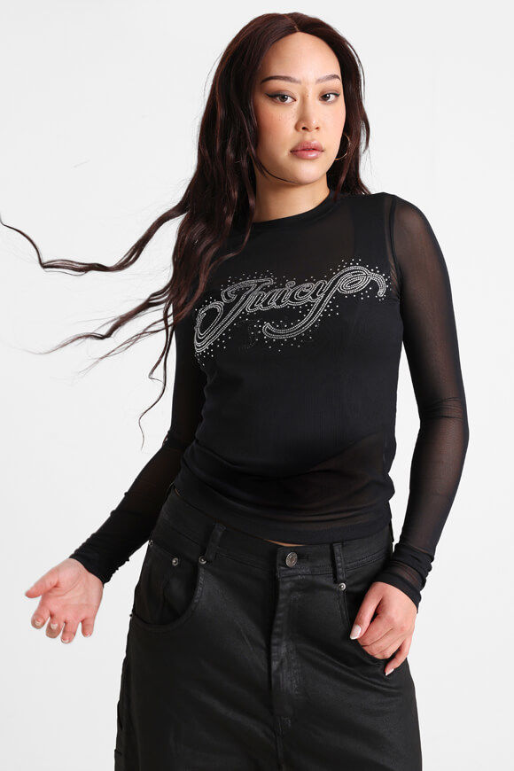 Juicy Couture Mesh Langarmshirt | Black | Damen  | S von Juicy Couture