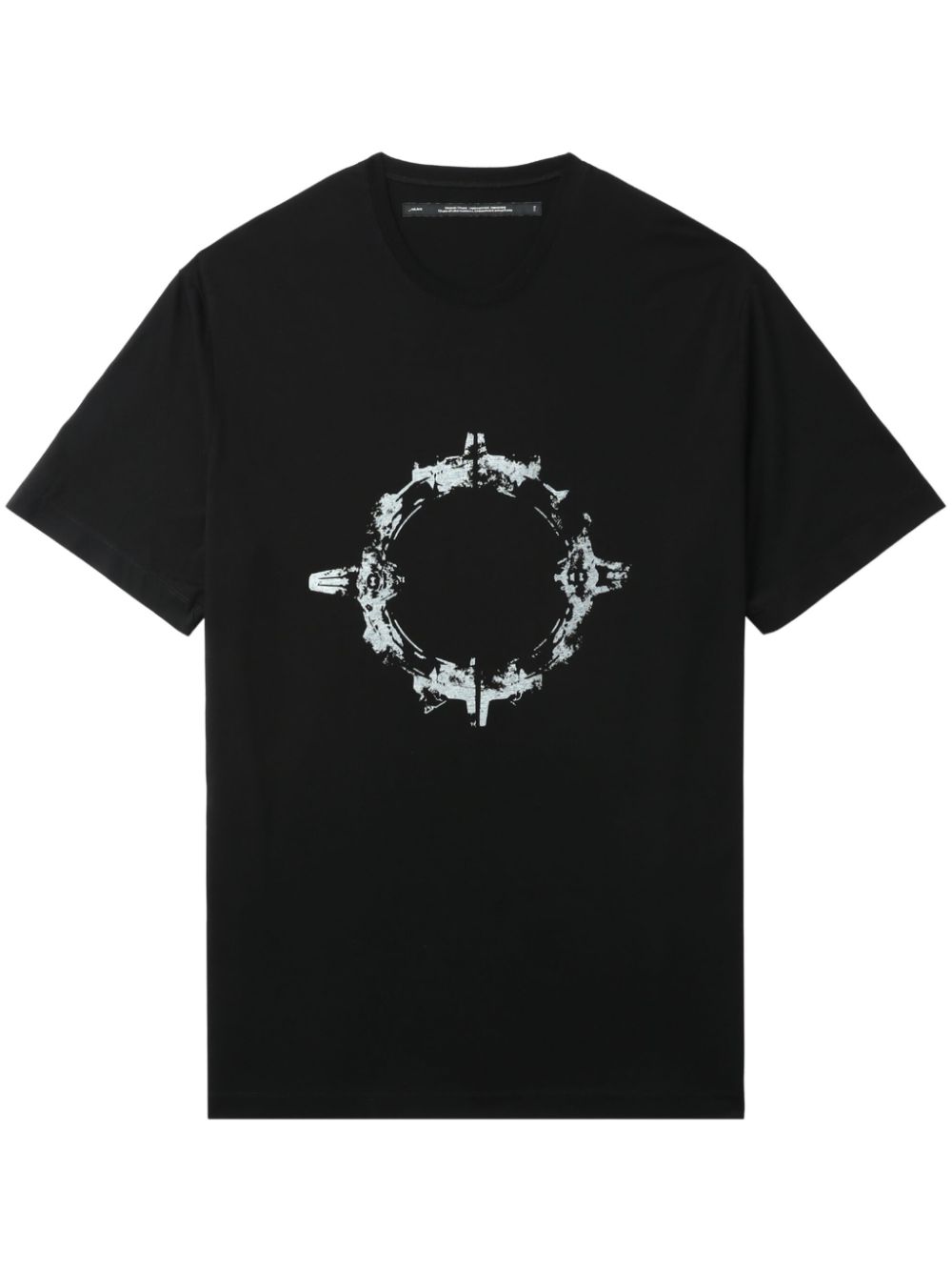 Julius abstract-print crew-neck T-shirt - Black von Julius