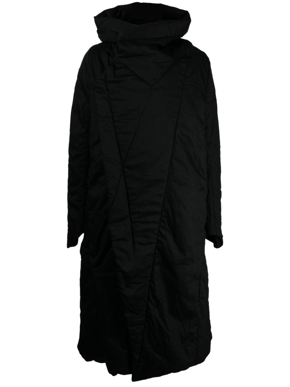 Julius bonded-seam hooded padded coat - Black von Julius