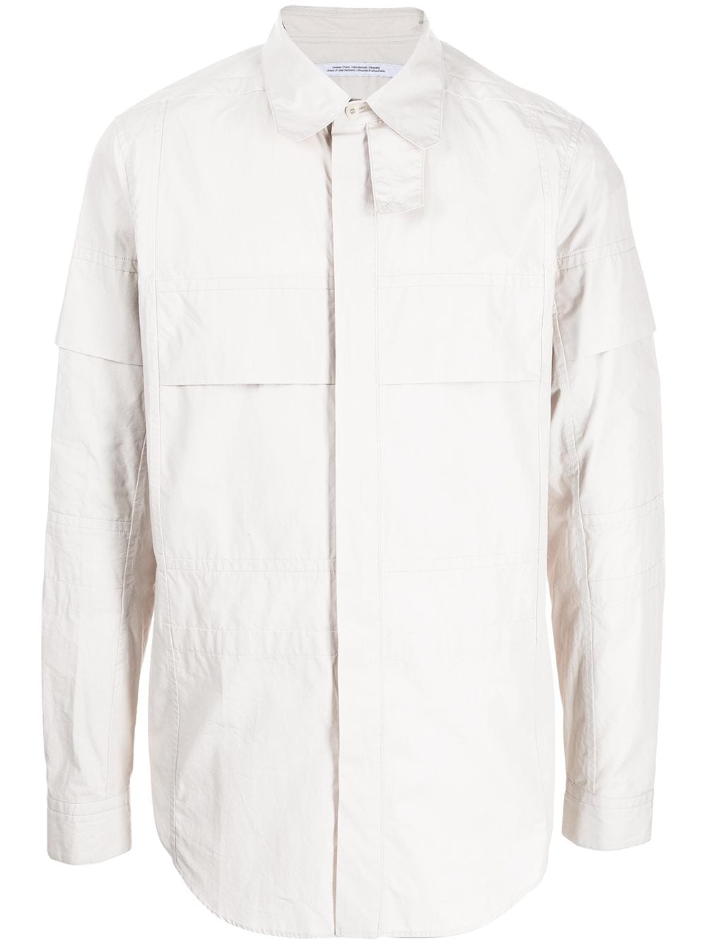 Julius concealed-front fastening shirt - White von Julius