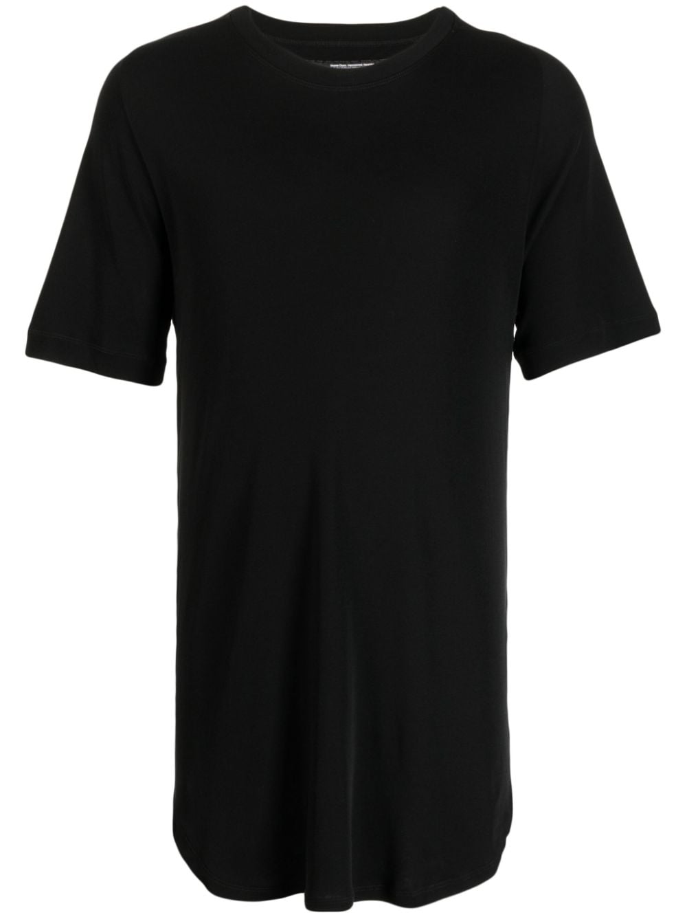 Julius curved-hem cotton T-shirt - Black von Julius