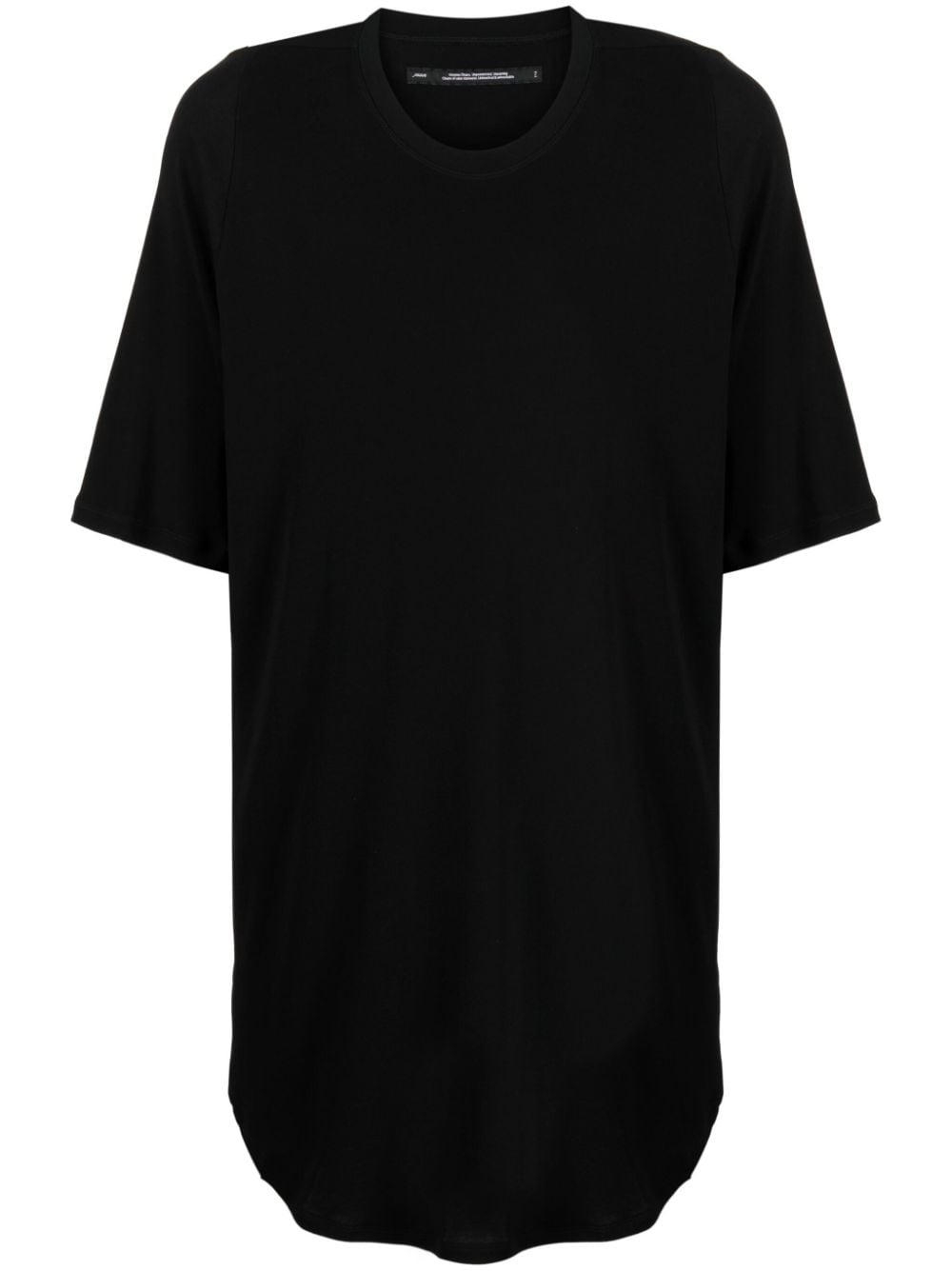 Julius curved-hem cotton T-shirt - Black von Julius