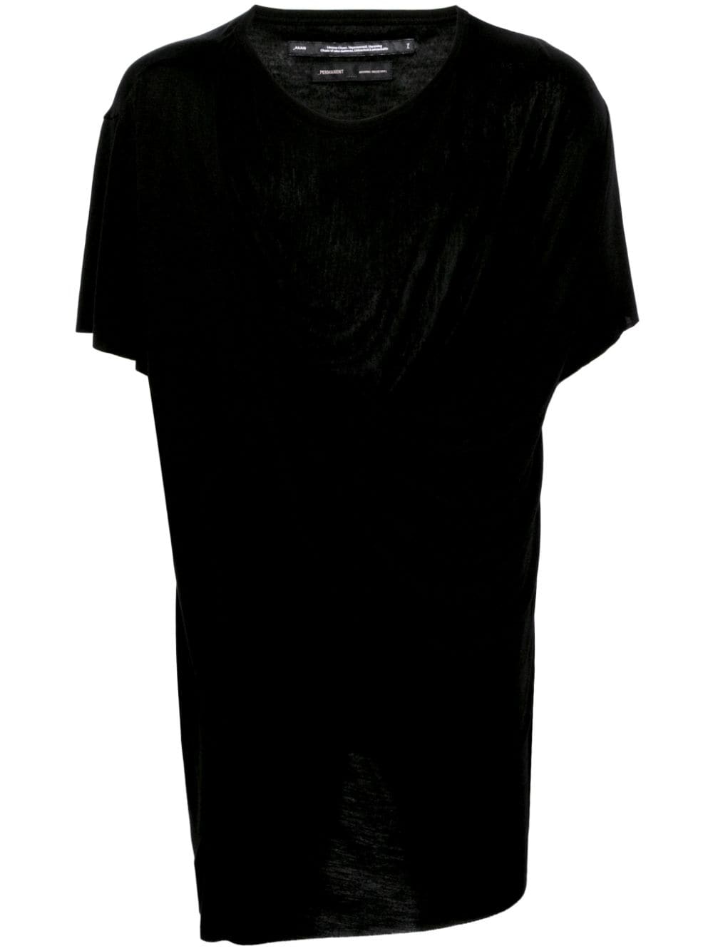 Julius draped round-neck T-shirt - Black von Julius