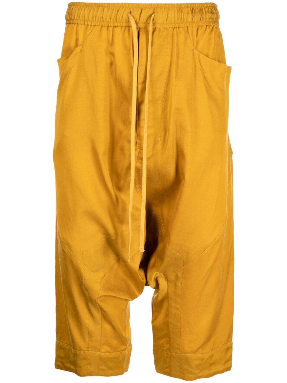 Julius drop-crotch detail shorts - Yellow von Julius