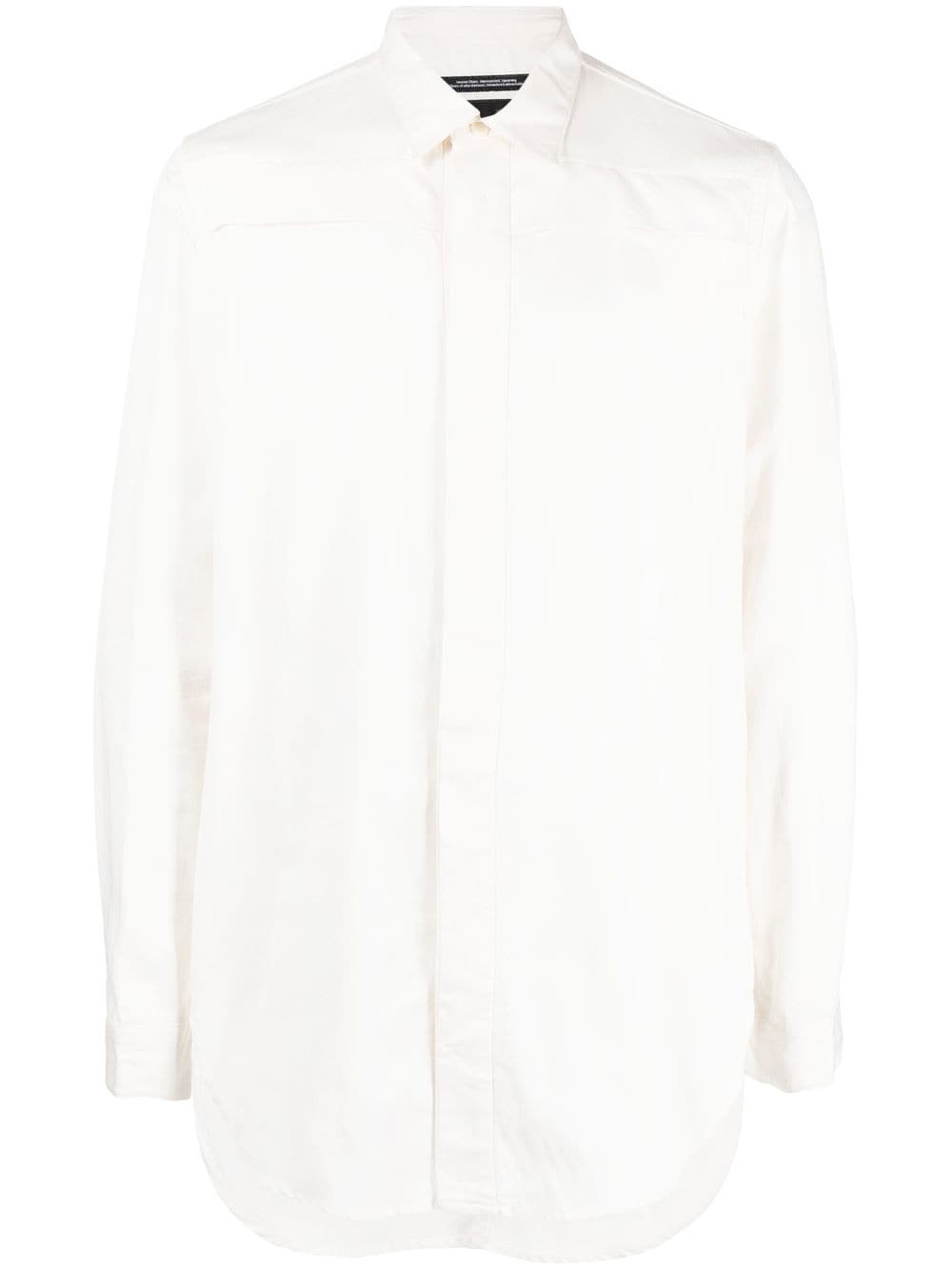 Julius fold-detail long-sleeved shirt - White von Julius