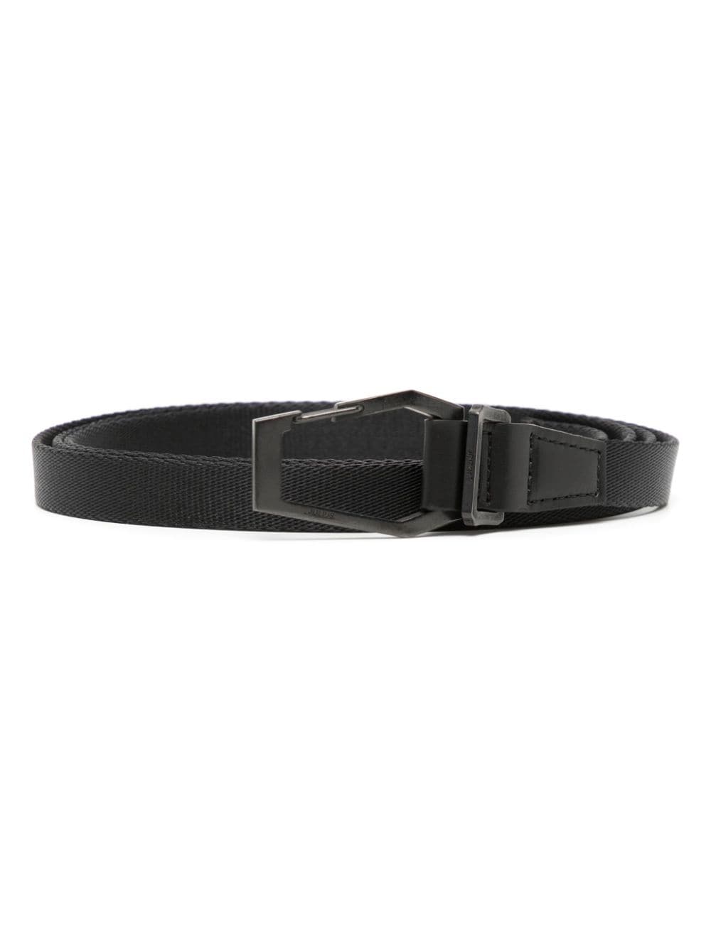 Julius logo-buckle strap belt - Black von Julius