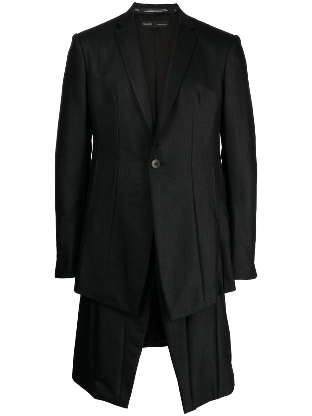 Julius long-length single-breasted blazer - Black von Julius