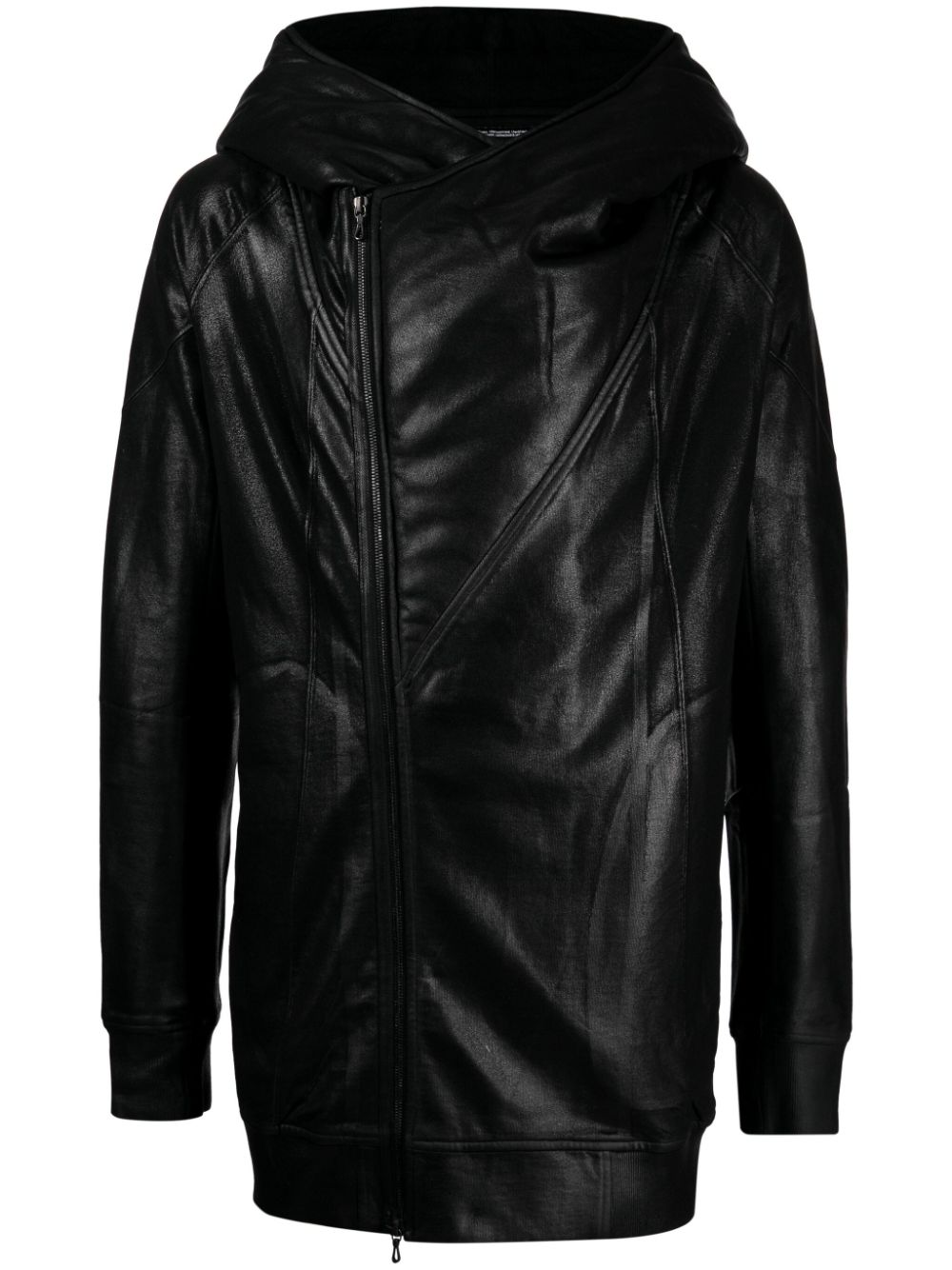 Julius off-centre faux-leather jacket - Black von Julius