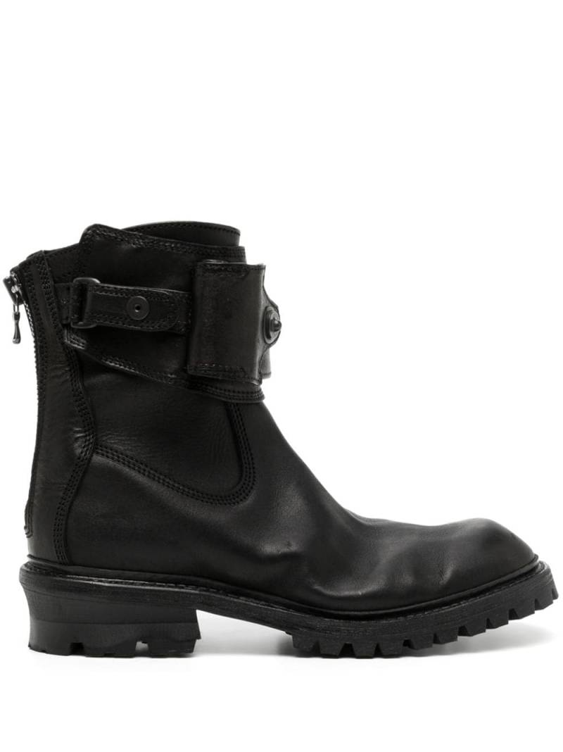 Julius round-toe leather boots - Black von Julius