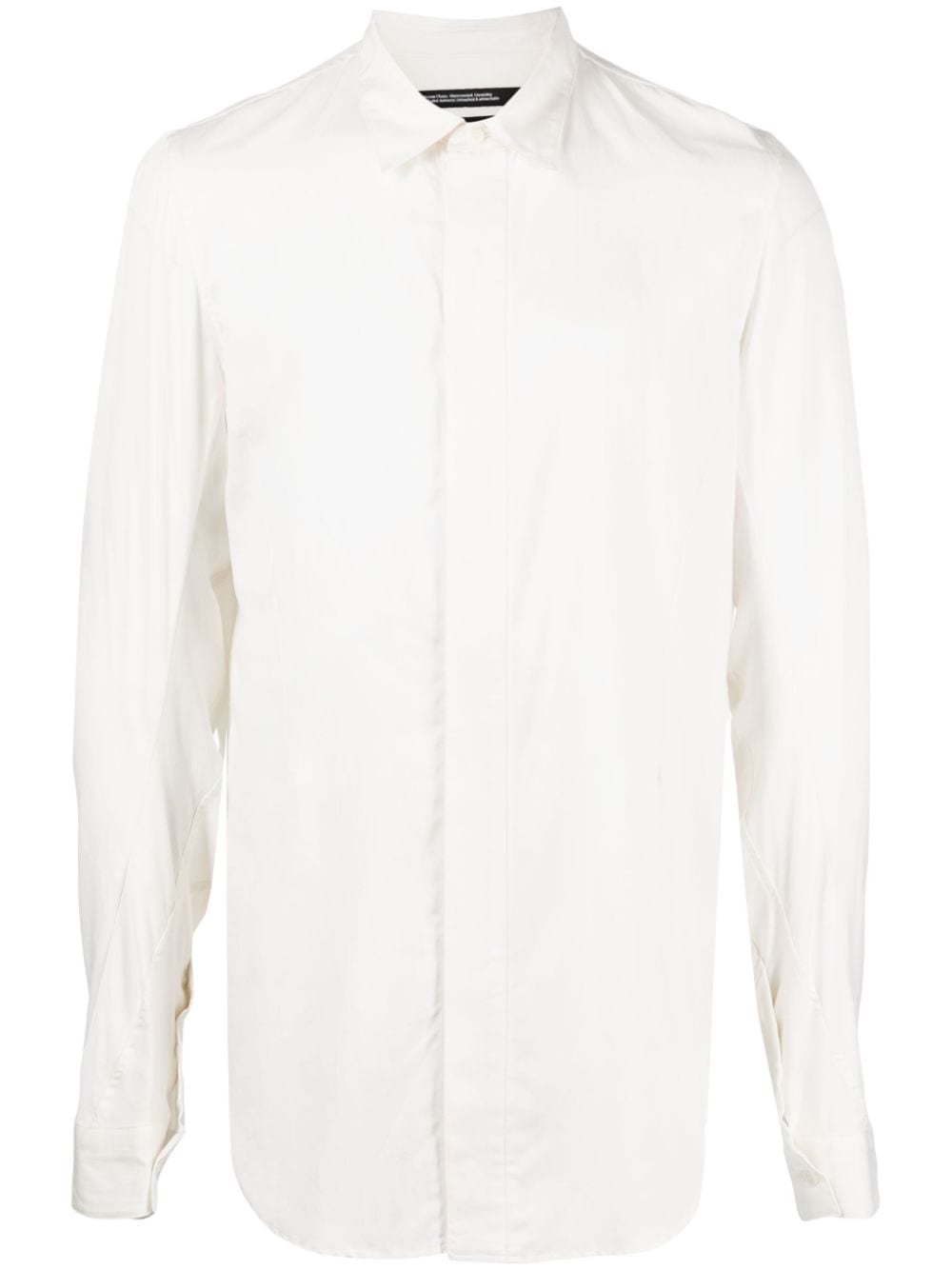 Julius spread-collar concealed-fastening shirt - White von Julius