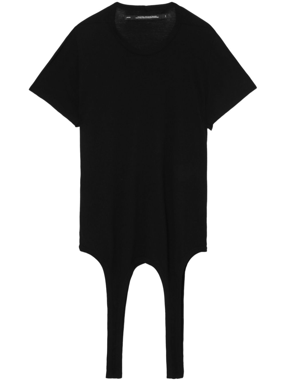 Julius strap-detail cotton T-shirt - Black von Julius