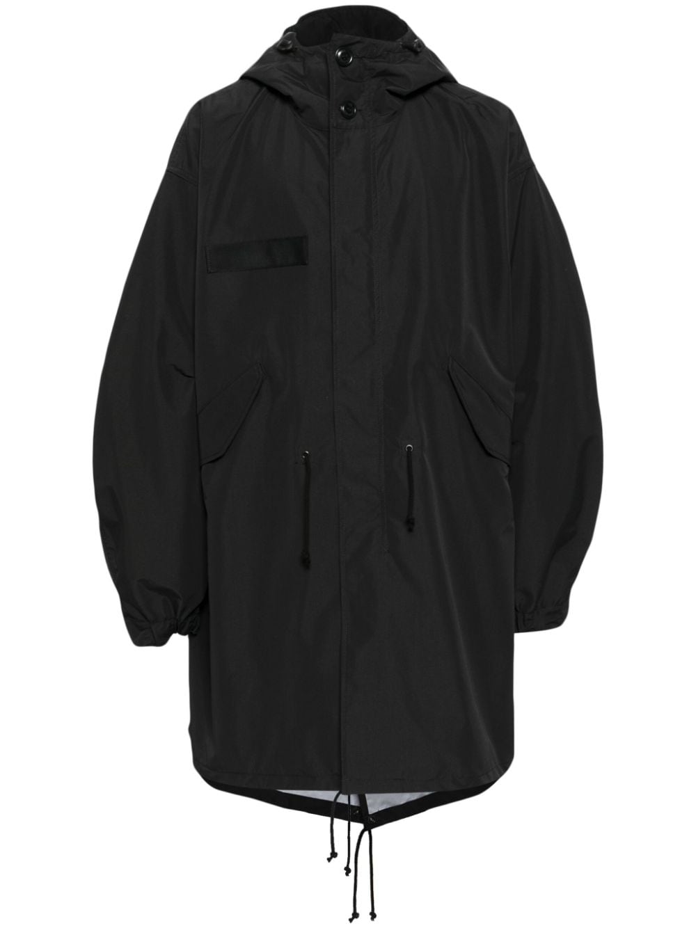 Junya Watanabe MAN drop-shoulder hooded parka coat - Black von Junya Watanabe MAN