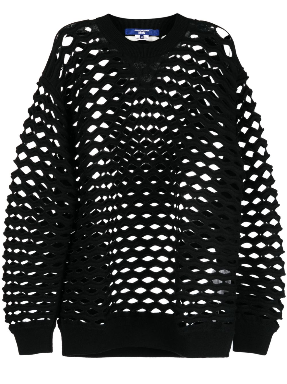 Junya Watanabe MAN laser cut-detail crew-neck jumper - Black von Junya Watanabe MAN