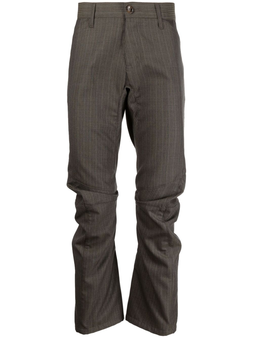 Junya Watanabe MAN stripe-print wool trousers - Brown von Junya Watanabe MAN
