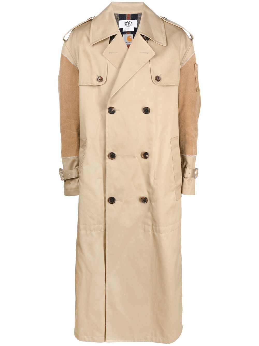 Junya Watanabe MAN x Carharrt panelled trench coat - Neutrals von Junya Watanabe MAN