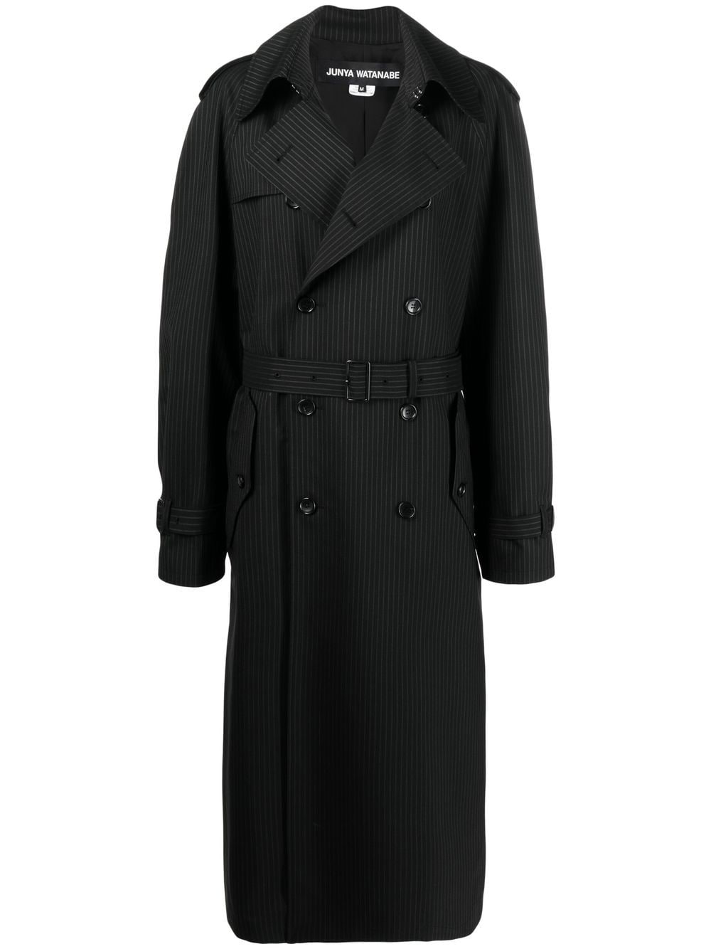 Junya Watanabe belted double-breasted trench coat - Black von Junya Watanabe