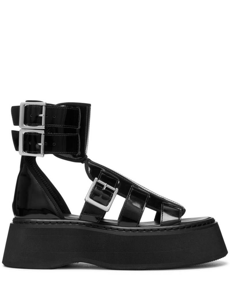 Junya Watanabe caged leather sandals - Black von Junya Watanabe