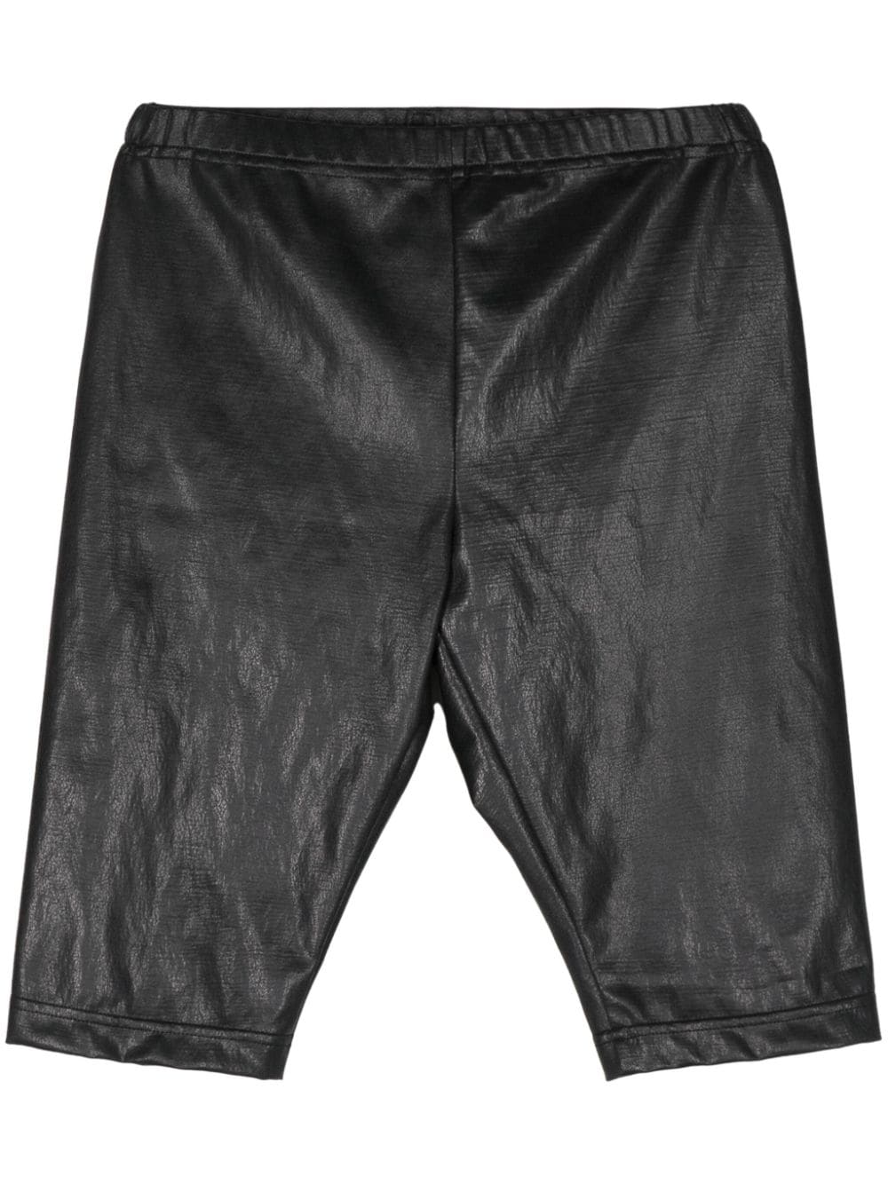 Junya Watanabe elasticated-waist faux-leather shorts - Black von Junya Watanabe