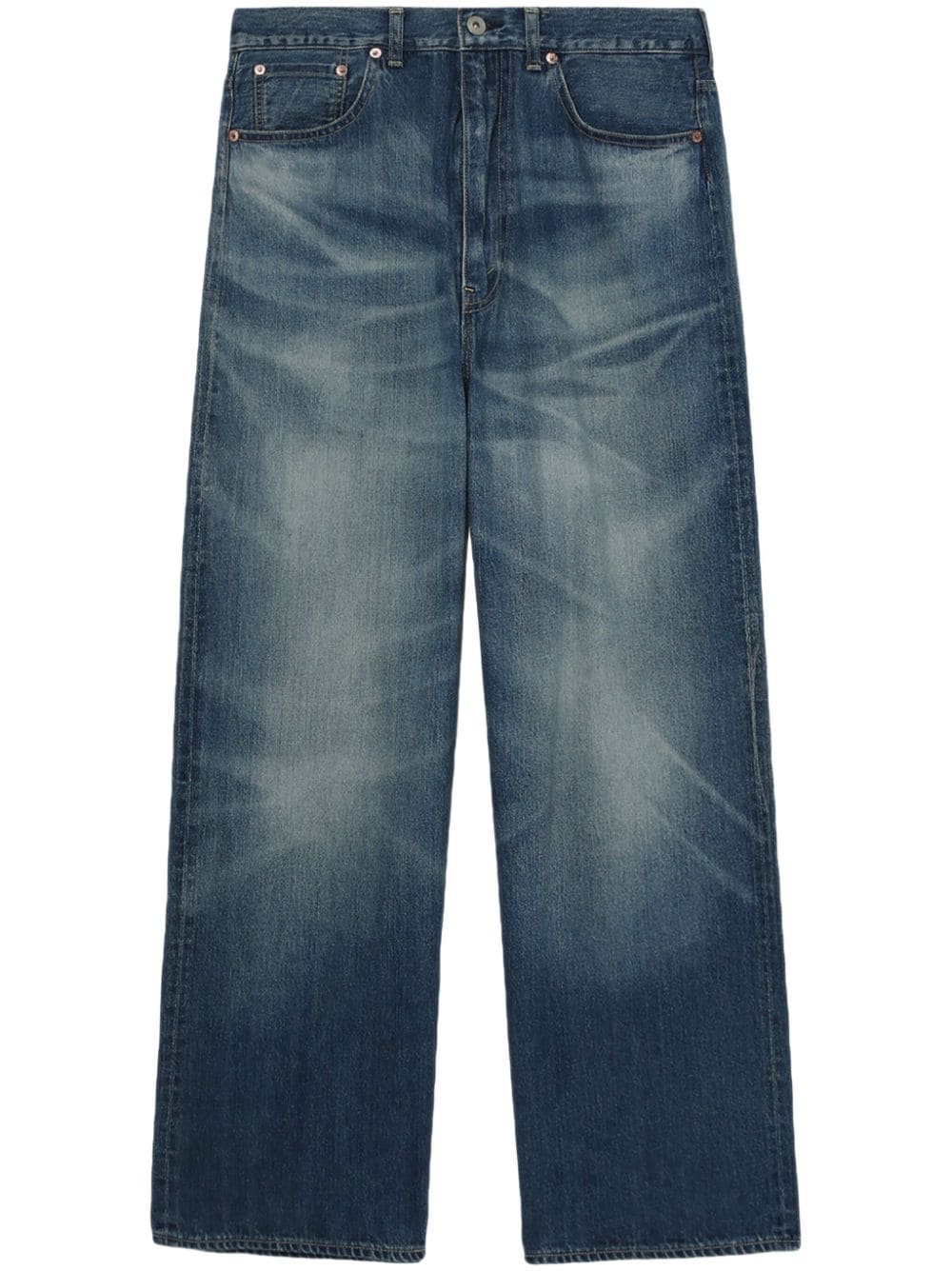 Junya Watanabe MAN faded-effect selvedge jeans - Blue von Junya Watanabe MAN