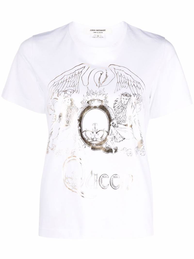 Junya Watanabe graphic-print round-neck T-shirt - White von Junya Watanabe