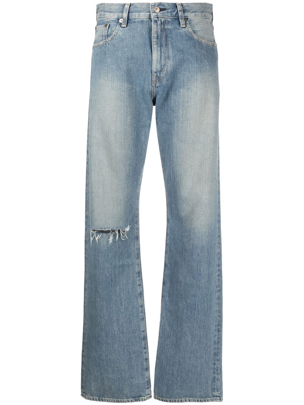 Junya Watanabe high-rise straight-leg jeans - Blue von Junya Watanabe