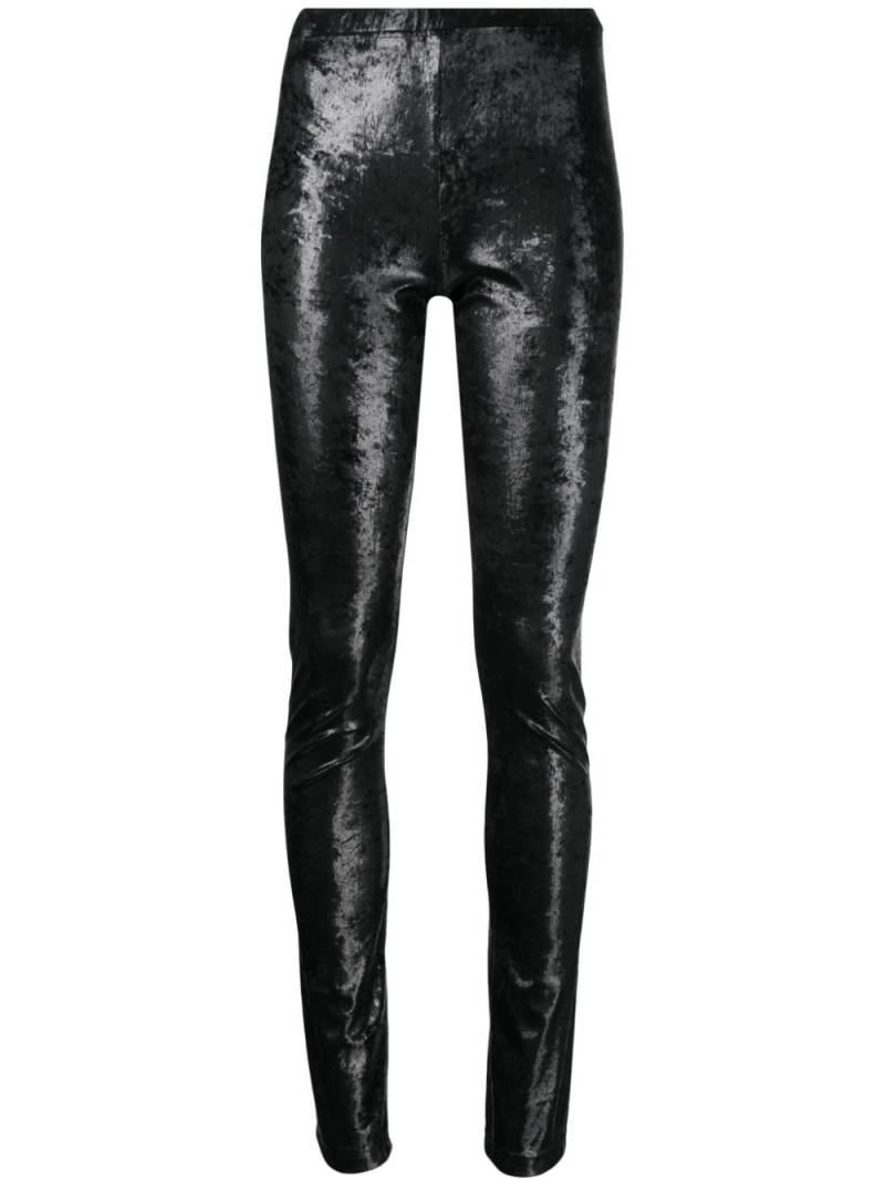 Junya Watanabe mid-rise high-shiny leggings - Black von Junya Watanabe